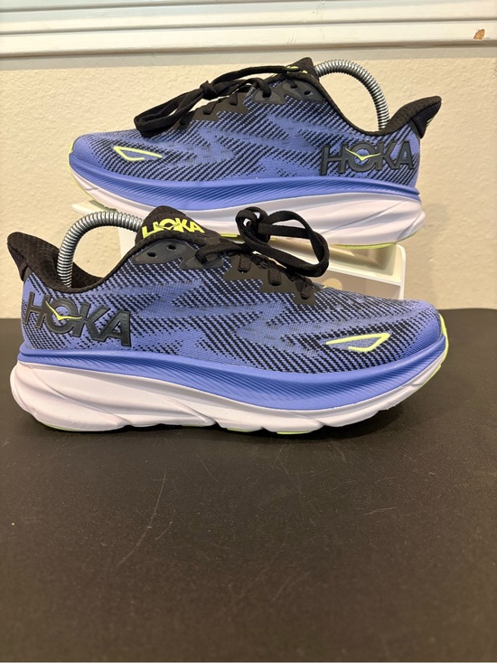 Hoka Shoes - Hoka Clifton 9 Running Shoes Blue Black Women Size 8.5B 1127896 BCKS Sneakers